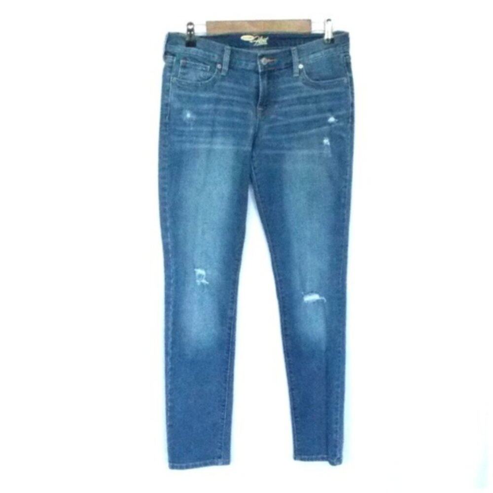 Old Navy Distressed Medium Wash The Flirt Skinny Jeans Sz 6